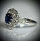 Bague 57 Bague Pompadour saphir et diamants en or blanc 18 carats 58 Facettes