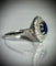 Bague 57 Bague Pompadour saphir et diamants en or blanc 18 carats 58 Facettes