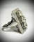 Bague 55 Bague diamants années 1950 en or blanc 18 carats 58 Facettes F7Lp26