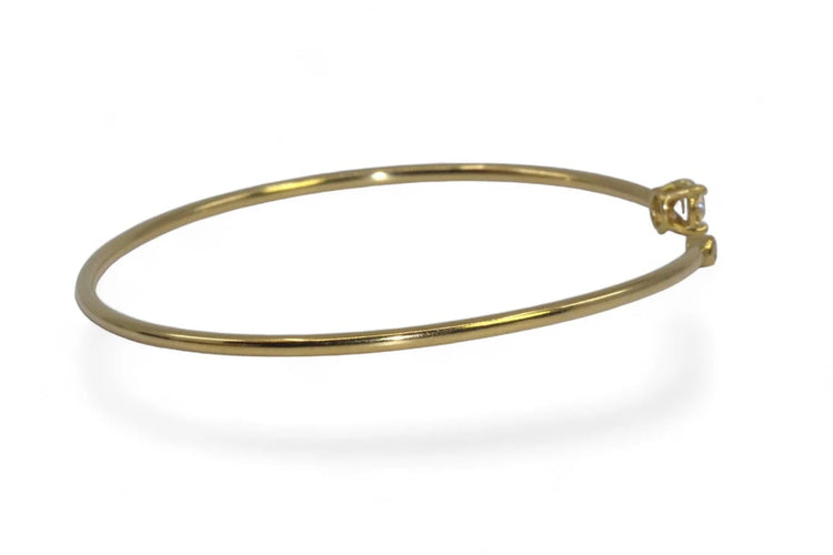Bracelet Lepage Paris - Bracelet jonc en or jaune 18 carats et diamant 58 Facettes