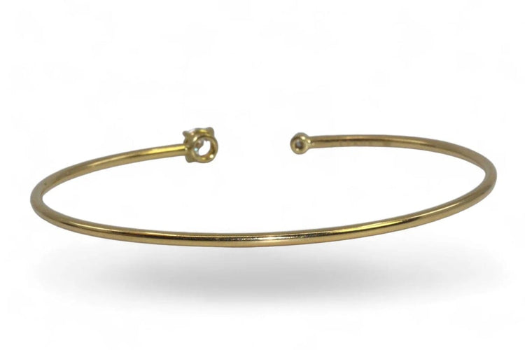 Bracelet Lepage Paris - Bracelet jonc en or jaune 18 carats et diamant 58 Facettes