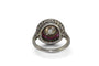 Bague 51 Bague Art déco en platine avec diamant et rubis 58 Facettes