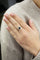 Bague 56 Bague marguerite en or blanc 18 K avec saphir et diamants 58 Facettes SQ4618733