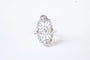 Bague 51 Bague marquise Art déco en or blanc 18 carats et diamants 58 Facettes