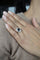 Bague 48 Bague pompadour Art déco en or blanc 18 carats saphir et diamants 58 Facettes SQ0030869