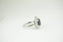 Bague 48 Bague pompadour Art déco en or blanc 18 carats saphir et diamants 58 Facettes SQ0030869