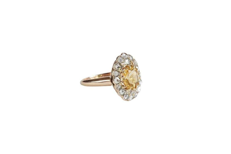 Bague 52 Bague marquise en or rose 18 carats, citrine et diamants 58 Facettes SQ8479040