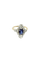 Bague 52 Bague marquise en or jaune 18 carats saphir et diamants 58 Facettes SQ 5172049