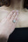 Bague 51 Bague Belle Époque polylobée en or blanc 18 carats, diamants et demi-perles 58 Facettes SQ8611078