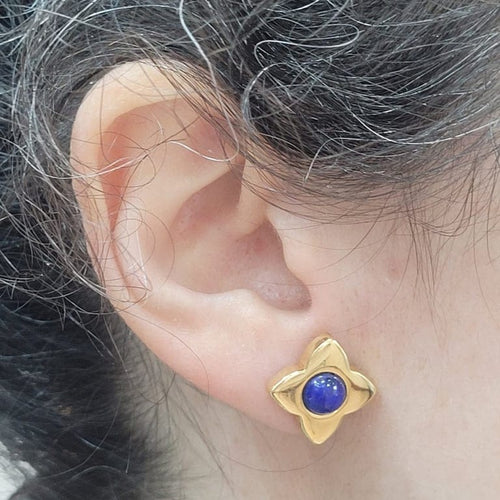 Boucles d'oreilles Boucles d’oreilles - Lapis-lazuli en or jaune 18k 58 Facettes PE298