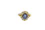 Bague 51 Bague marguerite en or jaune 18 carats, doublet tanzanite et perles 58 Facettes SQ9850772