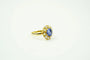Bague 51 Bague marguerite en or jaune 18 carats, doublet tanzanite et perles 58 Facettes SQ9850772