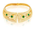 Collier ASPARAD Monte Carlo - Collier torque semi-rigide en or jaune, émeraudes et diamants 58 Facettes 259084