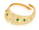 Collier ASPARAD Monte Carlo - Collier torque semi-rigide en or jaune, émeraudes et diamants 58 Facettes 259084