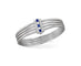 Bracelet Bracelet 4 joncs en platine avec diamants et saphirs 58 Facettes 259082