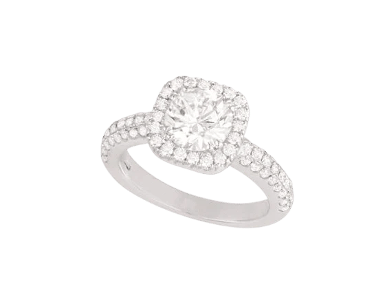 Bague 53 Bague en or gris sertie d’un diamant 1,27 ct certifié 58 Facettes 237689