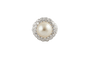 Bague 54.5 Bague en or blanc avec perle de culture eau de mer et diamants 58 Facettes 154329