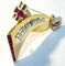 Broche Paul N Lackritz - Broche ruban rétro en or jaune, rubis et diamants 58 Facettes 248596
