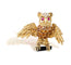 Broche Champagnat - Broche hibou en or jaune, onyx, citrines, diamants et rubis 58 Facettes 042303.03