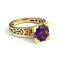 Bague 53 TOURNAIRE Paris French Kiss - Bague en or jaune et améthyste 58 Facettes 123577.07