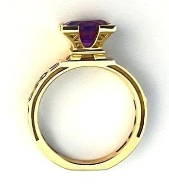 Bague 53 TOURNAIRE Paris French Kiss - Bague en or jaune et améthyste 58 Facettes 123577.07