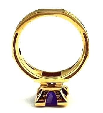 Bague 53 TOURNAIRE Paris French Kiss - Bague en or jaune et améthyste 58 Facettes 123577.07