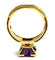 Bague 53 TOURNAIRE Paris French Kiss - Bague en or jaune et améthyste 58 Facettes 123577.07