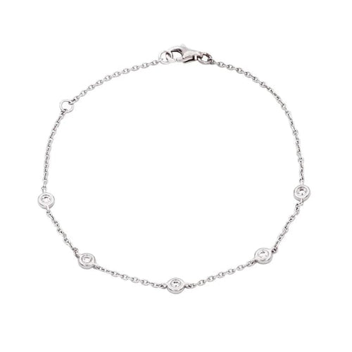 Bracelet Bracelet tennis en or blanc 18 carats et diamants 0,11 ct 58 Facettes 58FBDC001
