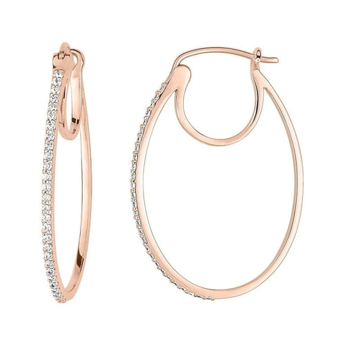 Boucles d'oreilles Lucky One Ragazza - Boucles d’oreilles créoles en or rose 18 carats et diamant 58 Facettes 58FBOZ090CODOR