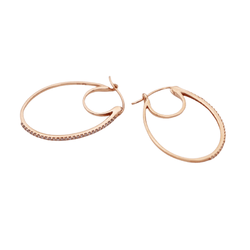 Boucles d'oreilles Lucky One Ragazza - Boucles d’oreilles créoles en or rose 18 carats et diamant 58 Facettes 58FBOZ090CODOR