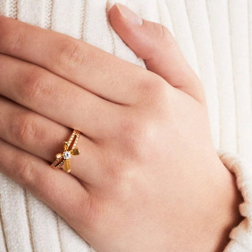 Bague 54 Mauboussin Moi Aimer Toi - Bague en or rose et diamants 58 Facettes LODV01215