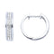 Boucles d'oreilles Boucles d’oreilles créoles double rang en or blanc 18 carats et diamants 58 Facettes