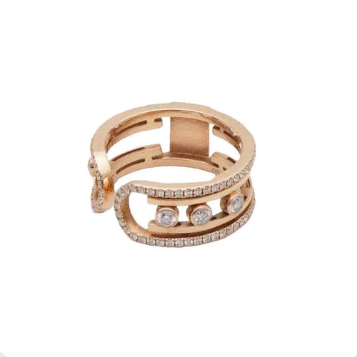 Bague 56 Messika Move 10th - Bague en or rose 18 carats et diamant 58 Facettes
