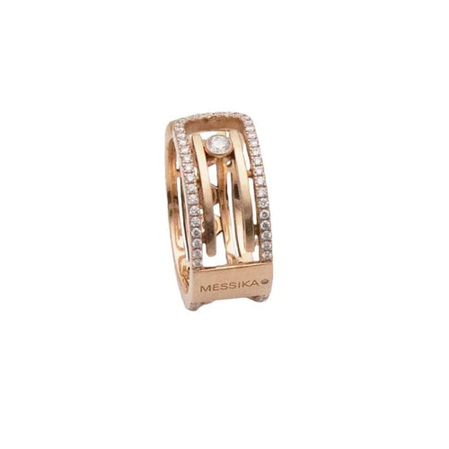 Bague 56 Messika Move 10th - Bague en or rose 18 carats et diamant 58 Facettes