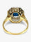Bague 58 Bague en or jaune 18K avec saphir 1 ct et diamants 0,42 ct 58 Facettes 1603