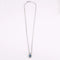 Collier Pendentif sur chaîne en or gris 18K avec saphir et diamants 58 Facettes