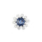 Bague 52 Bague marguerite en or gris avec saphir et diamants 58 Facettes
