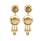 Boucles d'oreilles Boucles d’oreilles pendantes - Or jaune 18 carats, quartz cheveux de Vénus 58 Facettes