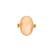 Bague 53 Bague cabochon corail peau d’ange en or jaune 18 carats 58 Facettes