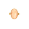 Bague 53 Bague cabochon corail peau d’ange en or jaune 18 carats 58 Facettes