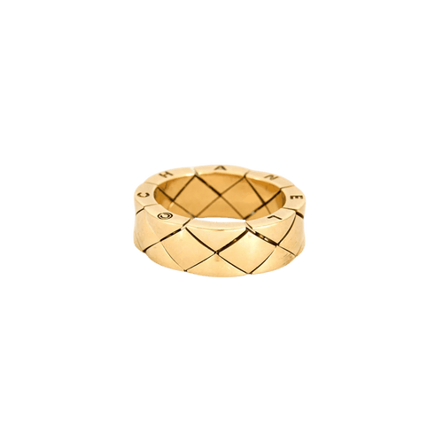 Bague 55 Chanel Matelassée - Bague souple en or jaune 18 carats 58 Facettes