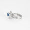Bague 50 Bague marguerite ronde en platine avec saphir et diamants 58 Facettes