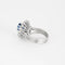 Bague 50 Bague marguerite ronde en platine avec saphir et diamants 58 Facettes