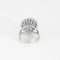 Bague 50 Bague marguerite ronde en platine avec saphir et diamants 58 Facettes