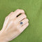 Bague 55 Bague marguerite en or gris 18 carats saphir et diamants 58 Facettes