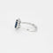 Bague 55 Bague marguerite en or gris 18 carats saphir et diamants 58 Facettes
