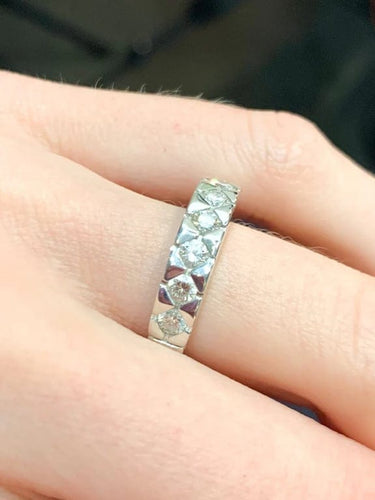 Bague 49.5 Boucheron - Alliance en or blanc 18K sertie de 11 diamants 58 Facettes