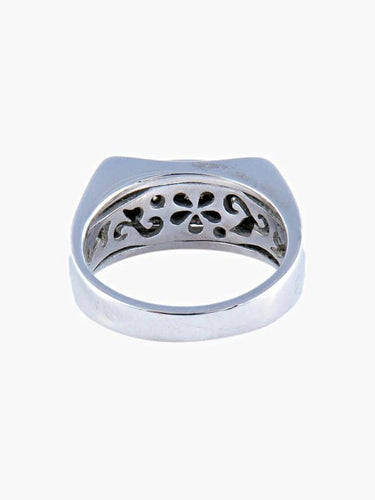 Bague 53 Bague diamants en or gris 18 ct 58 Facettes