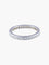 Bague 55 Demi-alliance en or gris 18 K et diamants 58 Facettes