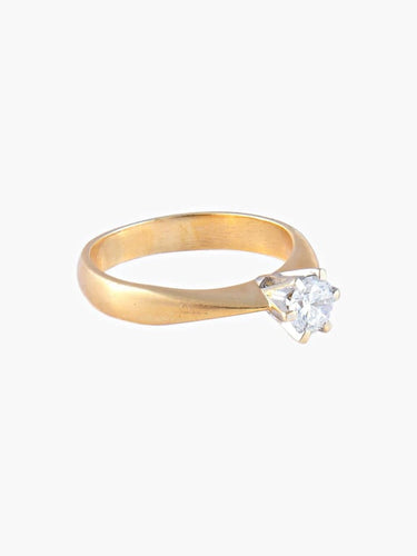 Bague 50 Solitaire - Bague en or rose 750 avec diamant 0,30 ct 58 Facettes
